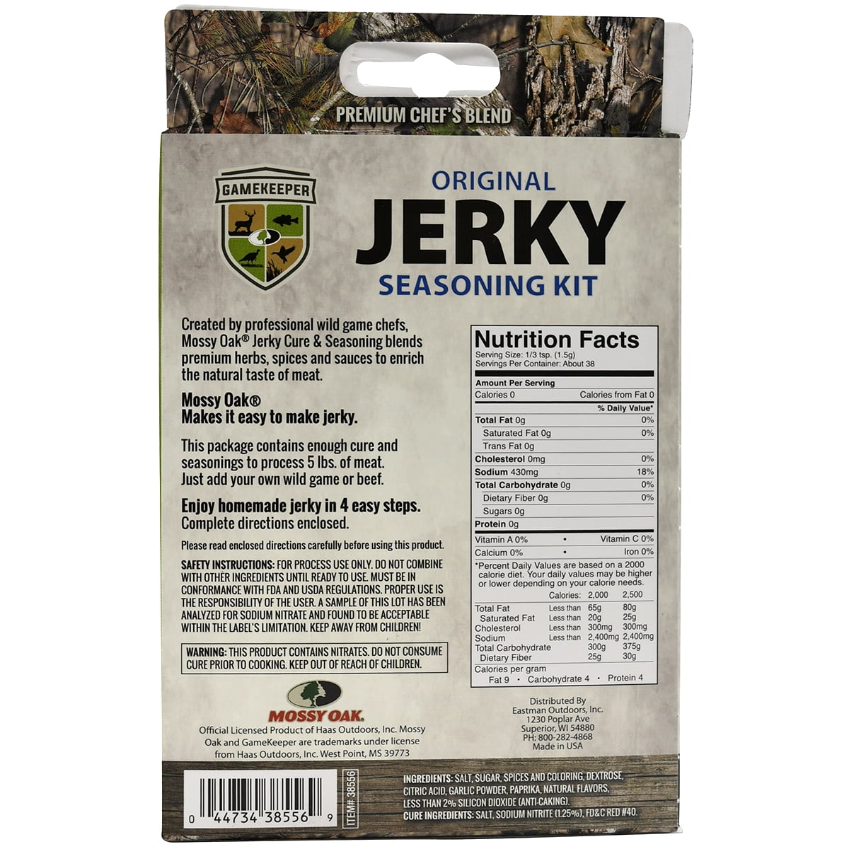 (3 pack) Mossy Oak Original Jerky Seasoning, 2 oz, Makes 5lbs