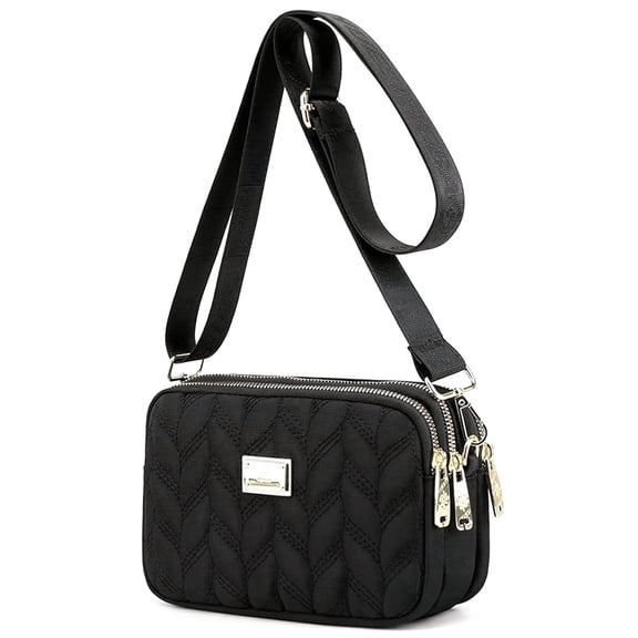 KXF Ladies Crossbody Bag Multi-Pocket Shoulder Bag Waterproof Nylon Handbag Small Cellphone Purse for Women