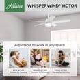 thumbnail image 5 of Hunter 52 inch Indoor Ceiling Fan with LED Light - White Ceiling Fan with Pull Chain, For Bedroom or Living Room, Standard Mount, No Remote, 5 Blades, Includes Bulbs - Anisten 52487, Fresh White, 5 of 15