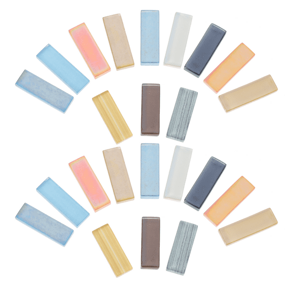 SEWCHICS Smooth Colored Glass Pieces for Crafts and Home Decoration, Mosaic Art Supplies, Decorative