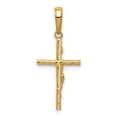 thumbnail image 4 of FJC Finejewelers 14 kt Yellow Gold INRI Hollow Crucifix Charm 27 x 14 mm, 4 of 6