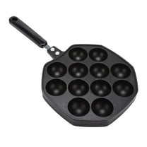 Takoyaki Pan 12 Cavities Grill Plate for Home Kitchen Round Pancakes