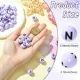 thumbnail image 2 of DanLingJewelry 52Pcs 10mm Round Purple Letter Silicone Beads A-Z Alphabet Focal Beads for Keychain Pens Necklace Bracelet Lanyard Making, 2 of 6