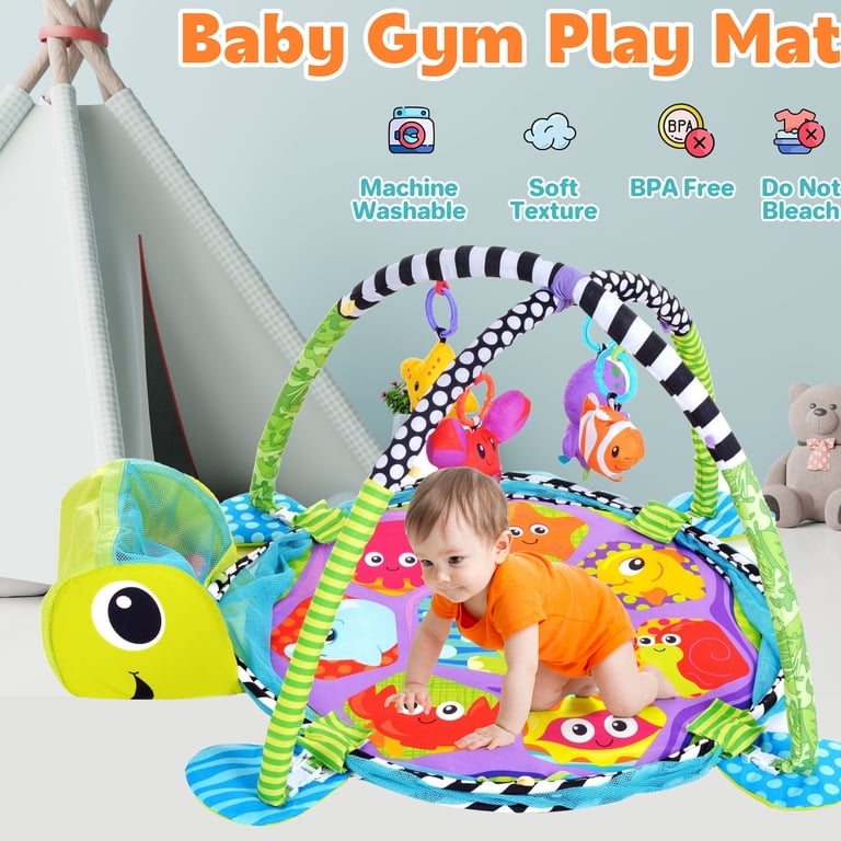 KOPPOP 3-in-1 Baby Play Gym with Ocean Ball Pit and Mat photo 3