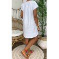 thumbnail image 2 of Nouvelle Robe Mini Grande Taille pour Femmes Col en V Robe de Soirée Élégante Décontractée Manches Courtes Robe de Soleil, 2 of 2