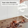 thumbnail image 5 of Honeii Coffee Beans Chocolate Splash Print Kitchen Drying Mat Coffee Bar Mat Hide Stain Coffee Maker Mat for Countertops Coffee Pot Dish Drying Mat, 5 of 7