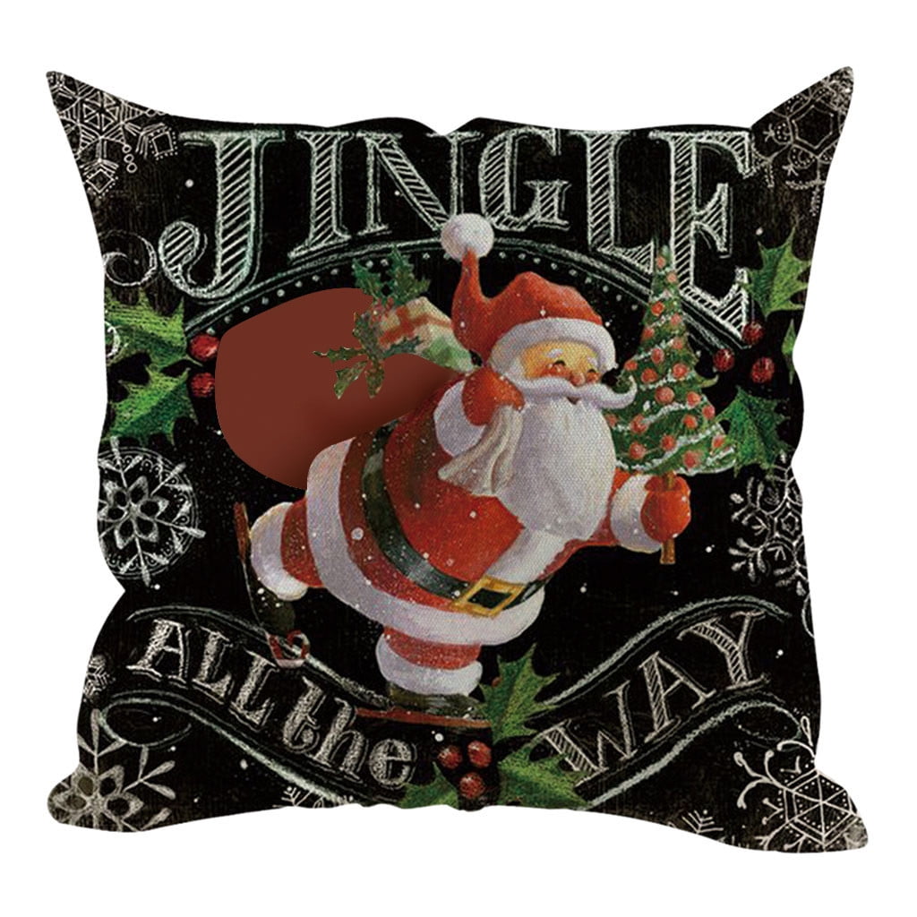 Siaonvr Christmas Pillow Cover Pillowcases Decorative Sofa Cushion