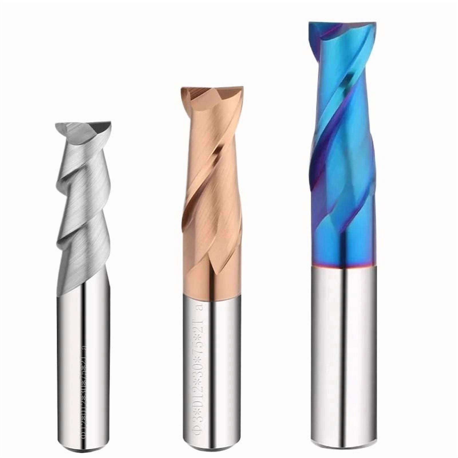 End Mill 2F Solid Carbide 2 Flutes Slot Milling Cutter Machining Metal Aluminum Steel Wood 55HRC Cutting Tool 1mm~20mm ,Great Multi-Purpose Application