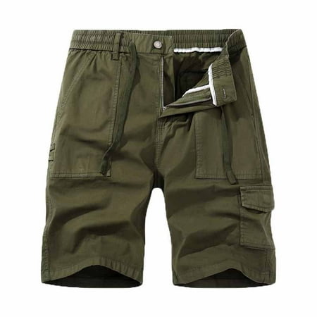 CaComMARK PI Cargo Shorts for Men Casual Workwear Shorts Loose Summer Outdoor Sports Pants Half Shorts Pants Army Green 12(XXL)