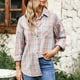 thumbnail image 1 of Tops De Moda Para Mujer, Blusa De Manga Larga Versátil Con Bolsillo De Solapa Con Botones Transpirables Para Mujer Para El Trabajo Para Ir De Compras ANGGREK  Otros, 1 of 6