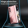 thumbnail image 2 of Dteck for Samsung Galaxy Z Fold 4 Case Hinge Protection Luxury Plating Transparent All-Inclusive Case Bulit-in Screen Protector,Rosegold, 2 of 7