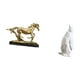 thumbnail image 5 of Figura decorativa de pingüino caballo, escultura, adorno coleccionable para escritorio, estantería, sala de estar, dormitorio, oficina, hogar., 5 of 8