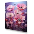 thumbnail image 2 of Designart "Purple Poppy Palette with Luminous Lilacs II" Floral Canvas Wall Art - Traditional Pink Poppies Bedroom Canvas Wall Art, 2 of 6