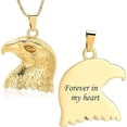 thumbnail image 4 of Eagle Urn Cremation Necklaces for Ashes Jewelry Eagle Keepsake Pendant Memorial Necklace Ash Holder, 4 of 8