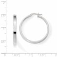 thumbnail image 2 of JbSP's 14k White Gold Polished Hoop Earrings, 2 of 2