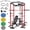 Power Cage - Red/Home Gym Package(230LB Colorful Plates）, variant on Mikolo Power Rack Cage with LAT Pulldown System,1200 lbs Capacity Power Rack with 800 lbs Capacity Weight Bench and 1500 lbs Capacity Barbell(Red Combo)