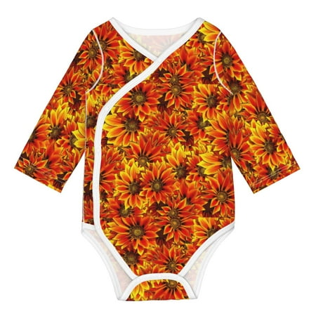 

Coaee Sunflower4 for Soft Cotton Baby Long-Sleeve Bodysuit Girls Boys Bodysuit Romper