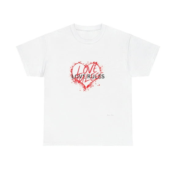 LOVE RULES! Unisex Heavy Cotton Tee