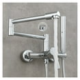 thumbnail image 1 of Fodable Kitchen Faucet Brass Black Kitchen Sink Mixer Tap Hot & Cold Wall Mounted With Spray Gun Rotating Sink Mixer ,Effortless Installation, 1 of 7