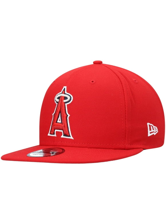 Men's New Era Red Los Angeles Angels Primary Logo 9FIFTY Snapback Hat - OSFA