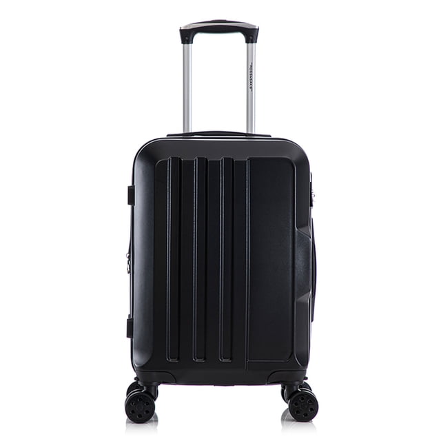 Maleta de Mano Rígida Expandible 10Kg con Ruedas 360° Ideal para Viaje y Cabina Negra