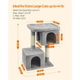 thumbnail image 2 of Cat Tree 39.8-Inch Cat Tower for Extra Large Cats up to 44 lb, Cat Condo with Large Perch, 2 Cat Caves, Scratching Post, Light Gray, 2 of 9