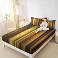 thumbnail image 4 of Homewish Neon Striped Queen Sheet Set (4-Piece) Modern Geometric Yellow Black Decor For Girls Boys, 4 of 7