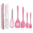 thumbnail image 3 of BeesClover 5pcs Silicone Kitchen Utensils Set avec Racleur Spatule Oeuf Batteur Résistant à la Chaleur Outils de Cuisson Antiadhésifs, 3 of 8