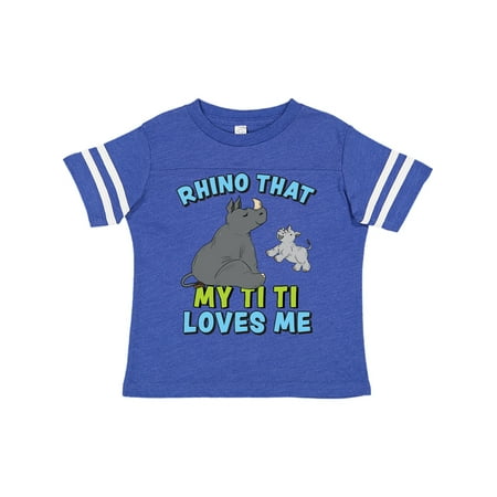 

Inktastic Rhino That My Ti Ti Loves Me with Cute Rhinos Gift Toddler Boy or Toddler Girl T-Shirt