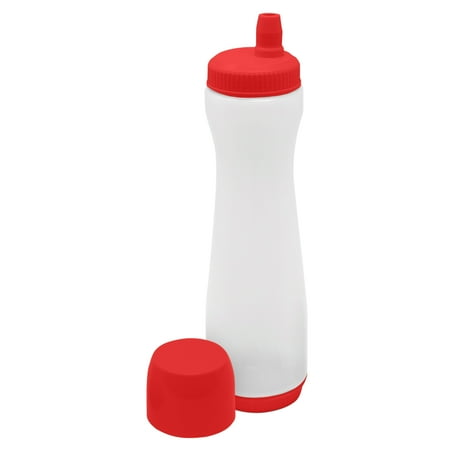 

Pancake Batter Dispenser Pen Easy Squeeze Bottle Mess Free Baking Drip Proof Silicone Nozzle Measurement Marker Plastic Condiment Bottles Pancakes Waffles Crepes 3 Cups EXULTIMATE (Red)
