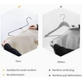 thumbnail image 4 of Premium Black Matt Metal Suit Clothes Hanger 10 Pack with a Smooth Beech Wood Pants Bar,Unique Coat Hanger Dress Hanger Shirt Hanger, 4 of 4
