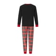 thumbnail image 4 of Votuleazi Family Matching Christmas Pajamas, Baby Romper/Deer Christmas Tree Print Long Sleeve Tops and Plaid Pants Sleepwear Set, 4 of 9