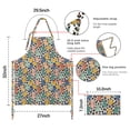 thumbnail image 3 of Easter and Leopard White Pattern Apron with Pockets, Cotton Linen Waterproof Adjustable Apron for Women, Kitchen Cooking Gardening BBQ Salon Apron, 33x27 Inch, 3 of 6