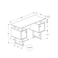 thumbnail image 4 of Monarch Specialties Computer Desk, Home Office, Laptop, Storage, 48"l, Work, Metal, Laminate, White, Grey, Contemporary, Modern, 4 of 4