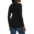 thumbnail image 2 of Rainbow Shops Female Adult Basic V Neck Long Sleeve Top Ambiance, Long Sleeves, V-Neck, T-Shirt, Solid, 2 of 2