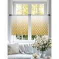 thumbnail image 4 of Abstract Art Sheer Curtains 54 Inches Long 2 Panels Classic Yellow Line Gradient Decoration Light Filtering Semi Sheer Window Curtains Drapes for Bedroom Living Room 52"x54", 4 of 7