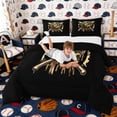 thumbnail image 3 of Erosebridal Drip Camo Baseball Bats Queen Comforter Set, Sport Bedding Comforter Set for Men and Boys, Black Reversible 3 Pieces, 1 Comforter and 2 Pillowcases, 3 of 6