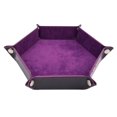 thumbnail image 1 of 2021 Foldable Dice Tray Box PU Leather Folding Hexagon Key Storage Coin Square Tray Dice Game Table Board Games He Qiyong unisex, 1 of 2