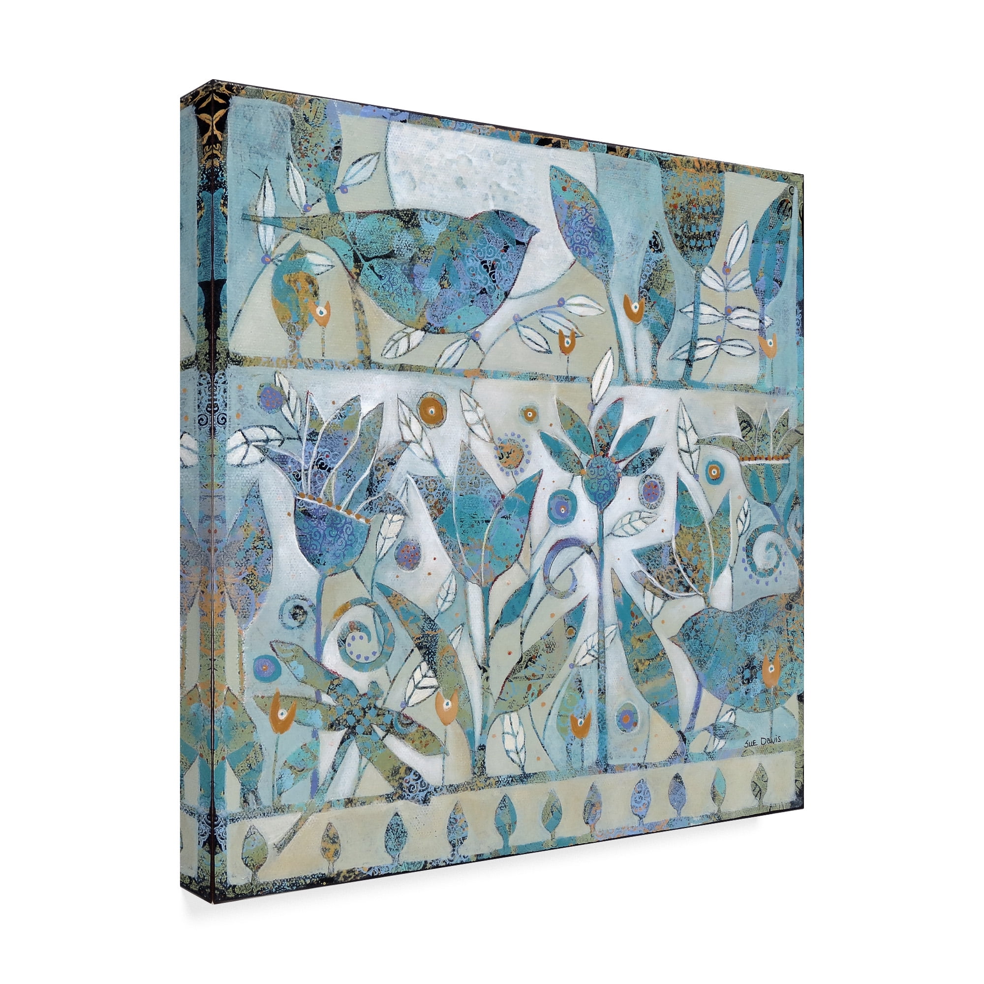 Trademark Fine Art 'Spring Garden Abstract Modern' Canvas Art by Sue Davis