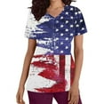 thumbnail image 5 of Fourth of July Clothes,Cadancy Plus Size Nurse Uniforms for Women 4X-5X,Short Sleeve Blouses Cotton,Red Tee Shirts V Neck,Patriotic Memorial Day,De Mujer Para Buy Again My Orders Multicolor M, 5 of 5