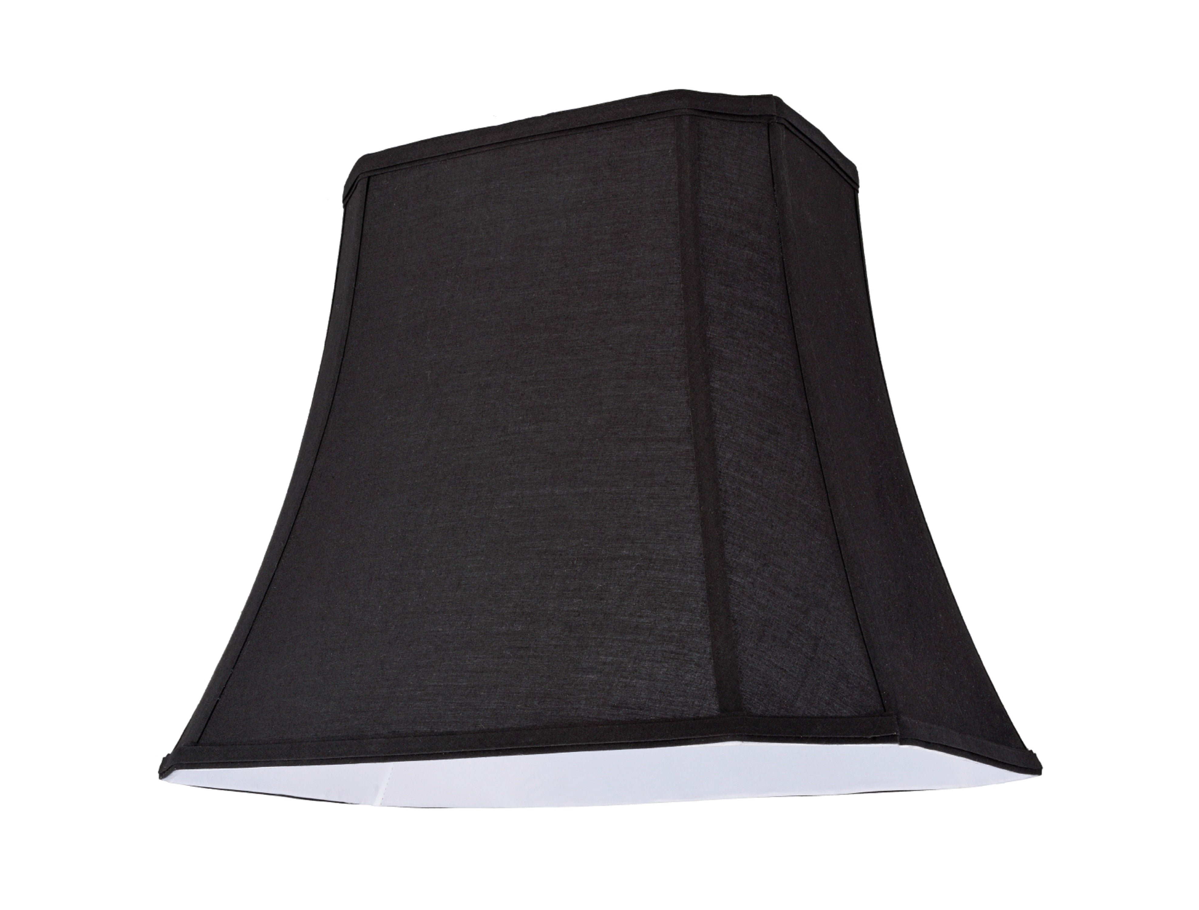 Aspen Creative 34046 Transitional Oblong Cut Corner Bell Spider Construction Lamp Shade in Black, 12" wide (10" x 12" x 13")