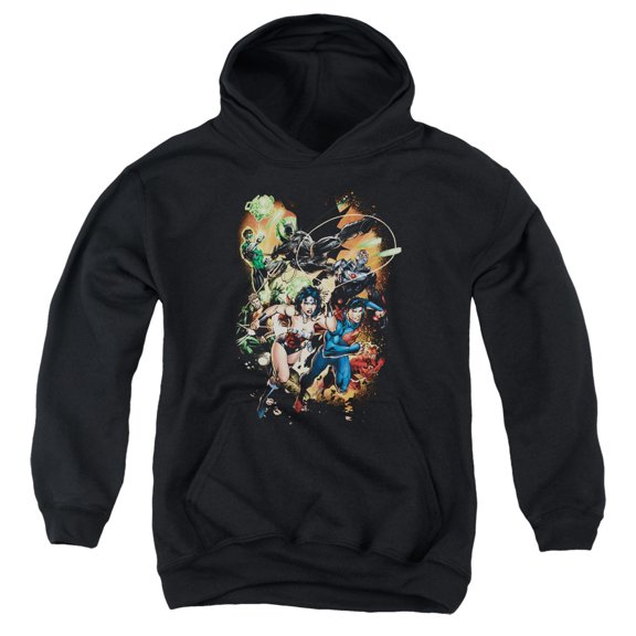 Jla - Battle Ready - Youth Hooded Sweatshirt - Small