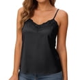 thumbnail image 2 of Workout Tank Tops Woman Women's Summer Lace Camisole Sleeveless Casual Blouse Cami Tops for Women Black XL, 2 of 5