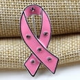 thumbnail image 4 of Women Pink Ribbon Brooch Pin Decorations Celebration Charity Hats Backpack Lapel, 4 of 8
