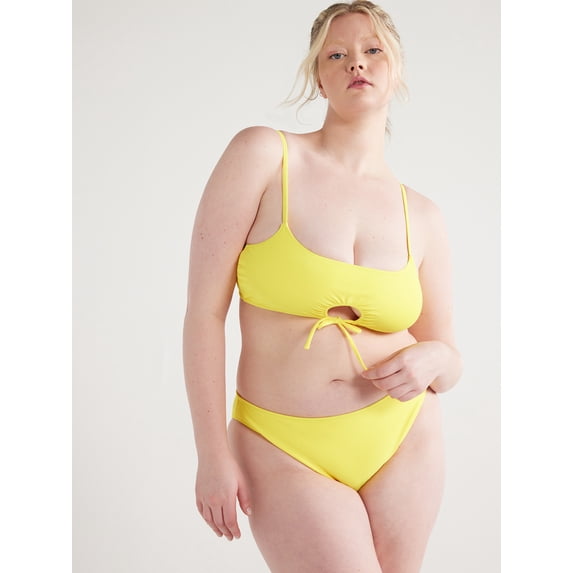 No Boundaries Women's Reversible Keyhole Bralette Bikini Top, Sizes XS-XL
