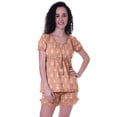 thumbnail image 1 of Moomaya Pyjama en Coton pour Femmes, Ensemble de Nuit 2 Pcs avec Shorts, Ensembles de Pyjama avec Shorts, 1 of 7