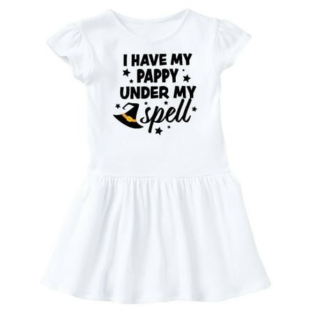 

Inktastic I Have My Pappy Under My Spell with Cute Witch Hat Gift Baby Girl Dress