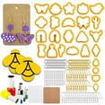 thumbnail image 1 of 193 Pcs Polymer Clay Cutters Set Plastic Clay Earring Cutters with Earring Hooks and Jump Rings Accessories Reusable DIY Polymer Clay Jewelry Craft Making Kit for Kids Gift, 1 of 10