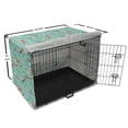 thumbnail image 6 of Forest Dog Crate Cover, Animal Bird Sika Deer Japanese Style Pattern Sakura Blossoms Garden Art, Easy to Use Pet Kennel Cover Small Dogs Puppies Kittens, 7 Sizes, Seafoam and Umber, by Ambesonne, 6 of 6