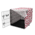 thumbnail image 3 of Strawberry Dog Crate Cover, Continuous Cartoonish Ripe Summer Season Fruits, Easy to Use Pet Kennel Cover Small Dogs Puppies Kittens, 7 Sizes, Pink Pale Pink, by Ambesonne, 3 of 6